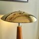Large nautical lamp in wood and brass from the 80s