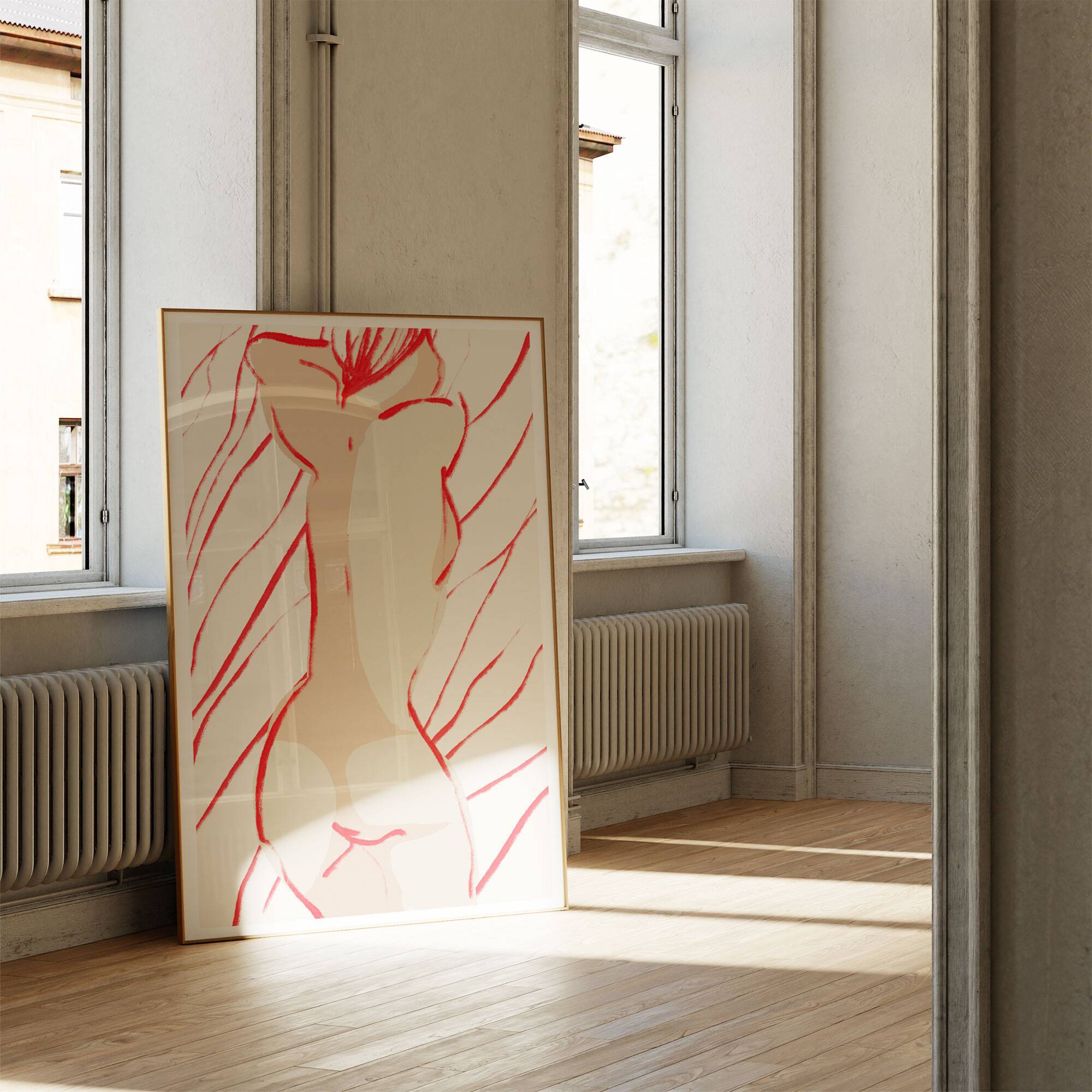 Female figure giclee art print, 50x70cm