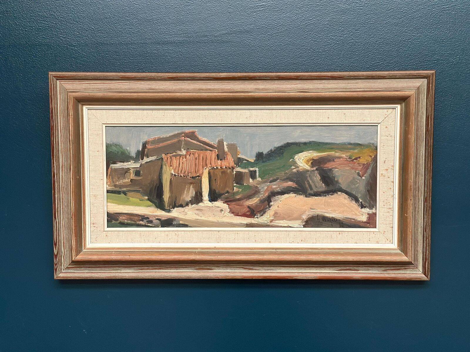 Original Swedish Oil On Canvas – Gideon Isaksson – “Portuguese River” – Vintage & Signed