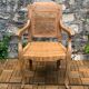 Barber's armchair in wood cannage and straw 1900
