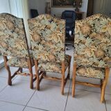 chaises style louis xiii os de mouton