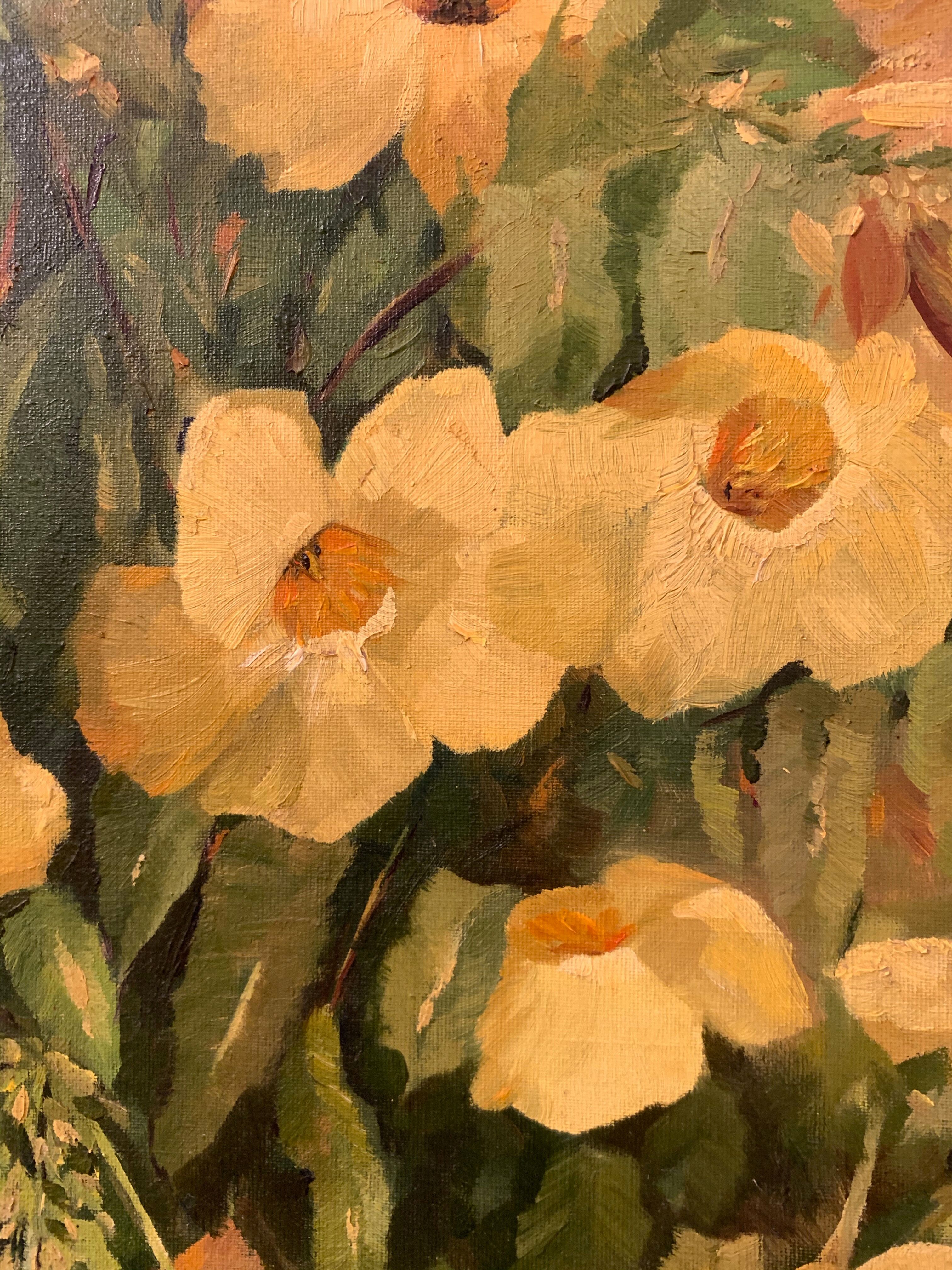 Tableau de Uschi, huile sur isorel encadrée