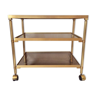 Golden service and smoked glass 70s