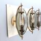 Smoked Glass and Brass Applique / Wall Light by Gino Paroldo