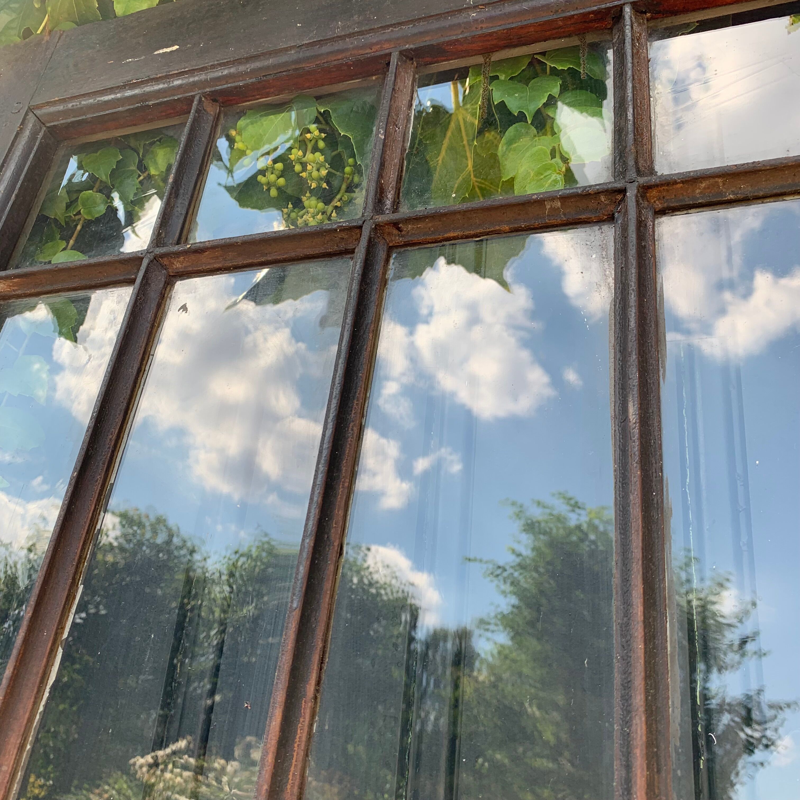 Wood and steel workshop door