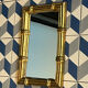 Miroir aspect bambou doré Italie 1970