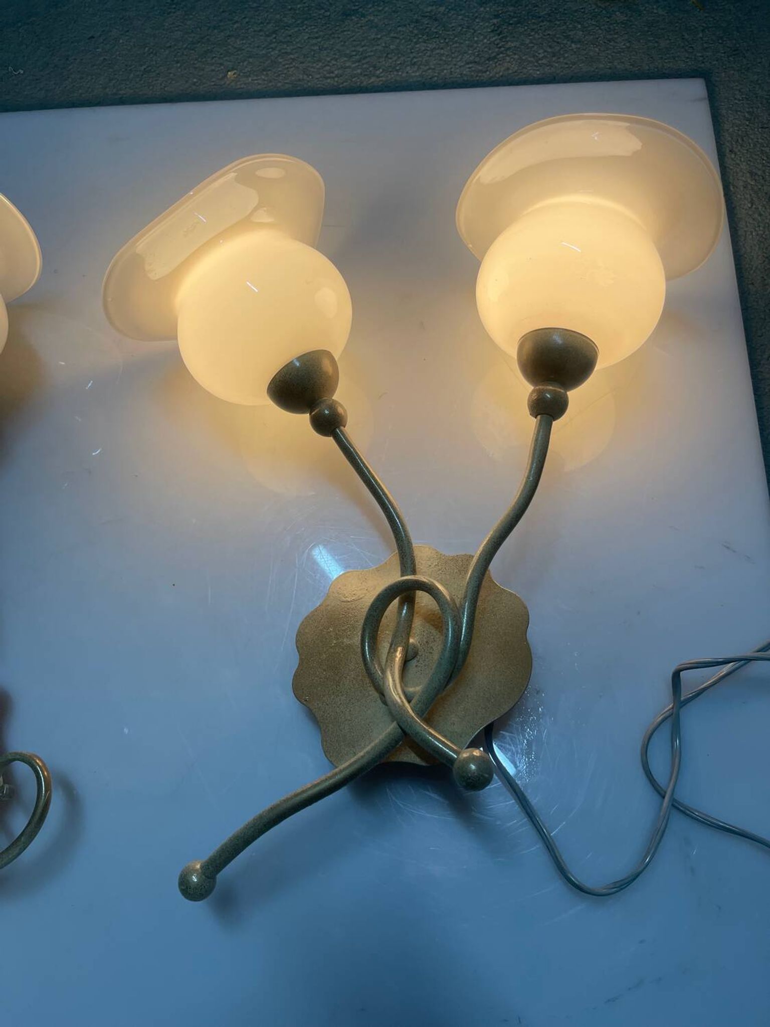 Murano Glass Sconces Set of 2 by Zonca 