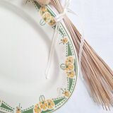 Oval plate Longwy Art Deco