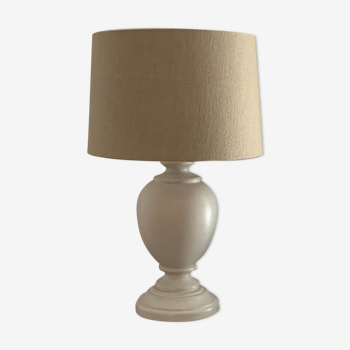 Lamp with linen lampshade