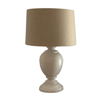 Lamp with linen lampshade