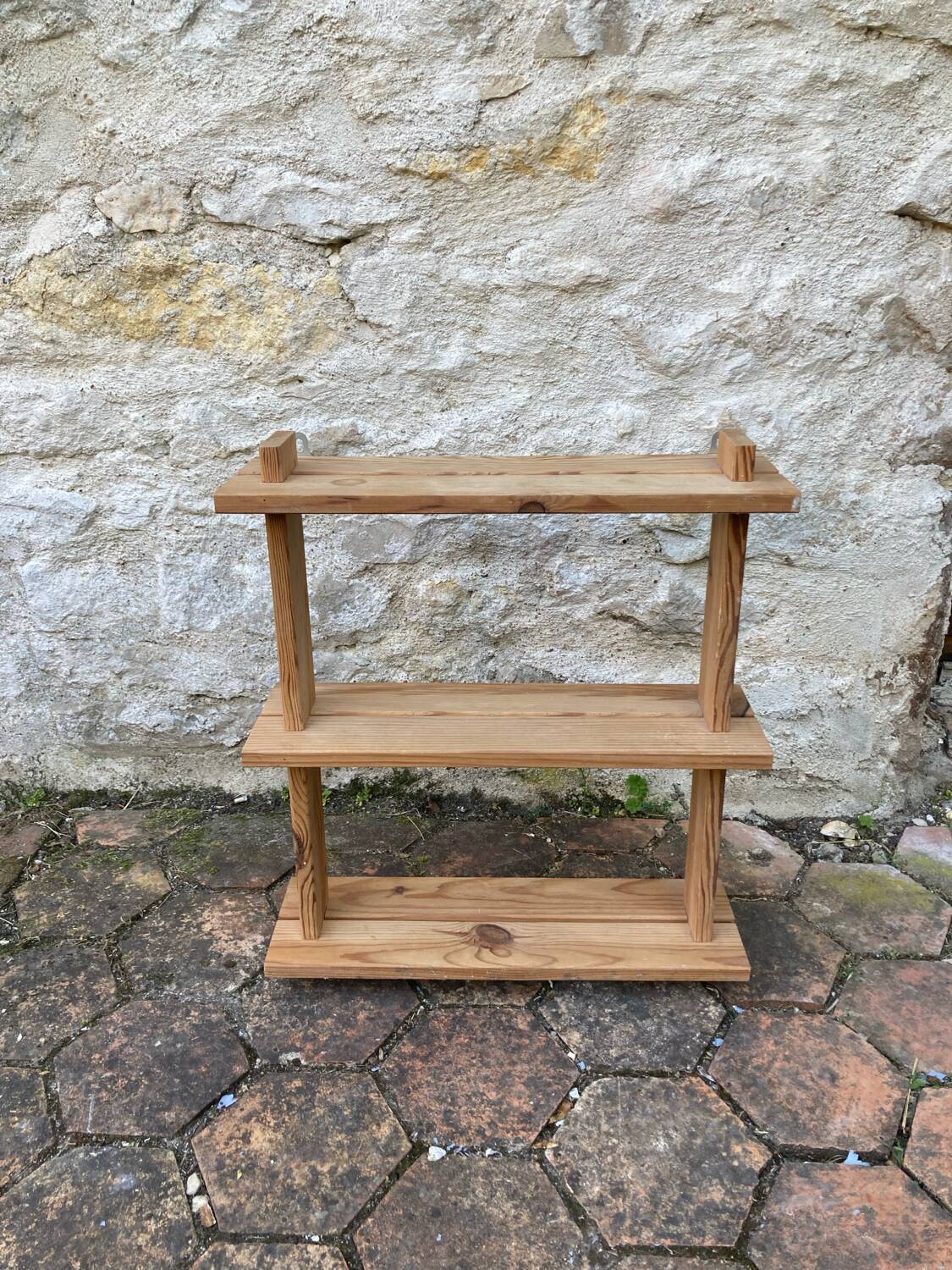 Vintage pine wall shelf