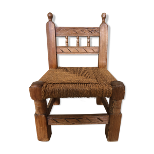 Chaise enfant bois massif et assise