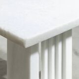 Carlo Scarpa Delfi dining table in white marble