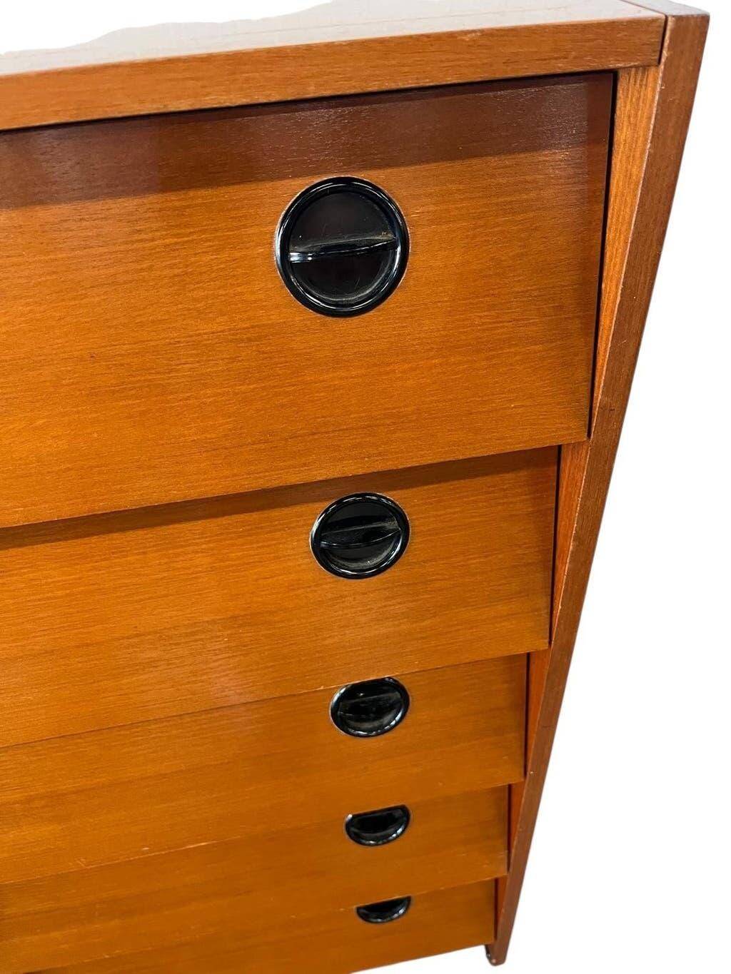 Vintage wooden shoe cabinet / drop-leaf cabinet