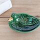 Vintage green ceramic duck dish, pocket tray or soap holder.