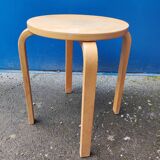 Curved wood stool