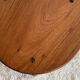 Brutalist wooden round table