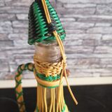 Bottle carafe scoubidou 1950 60