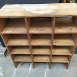 Wood-burning storage unit with an industrial locker