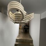Sapce Age pendant lamp in white metal