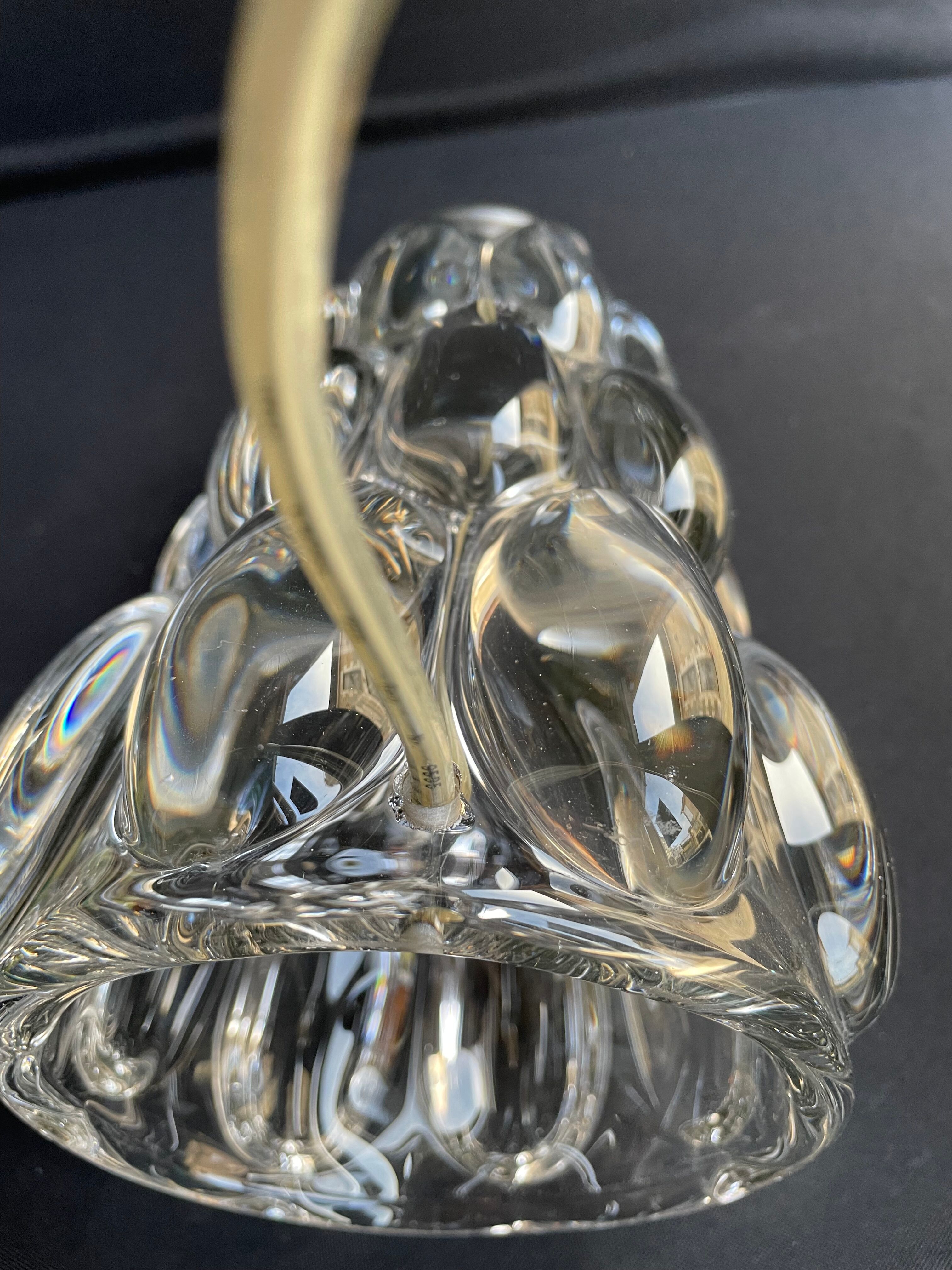 Schneider Glassworks - Important Lamp Foot - Molded Crystal - Conical with Godrons