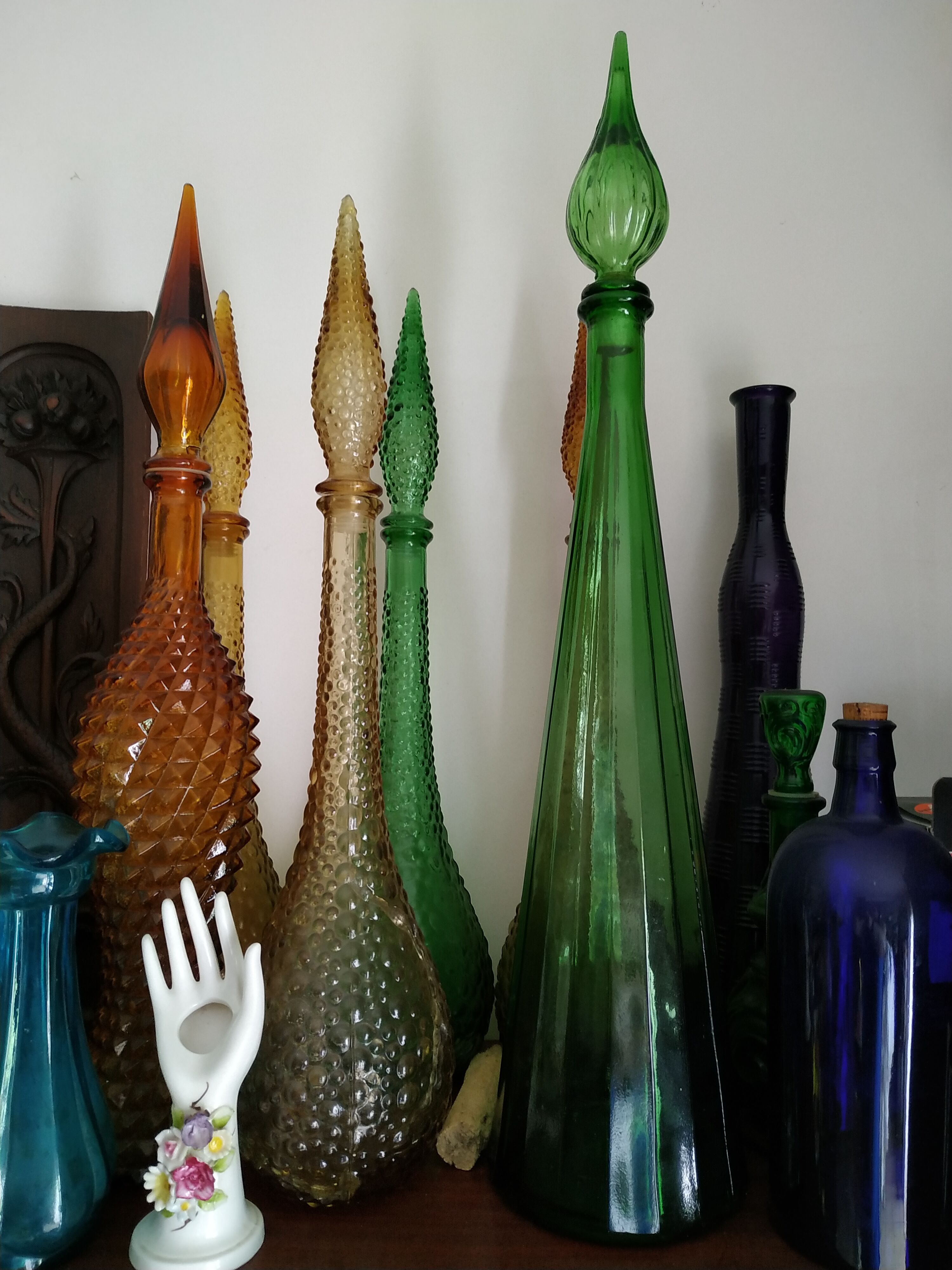 Giant Italian bottle empoli 67 cm rare