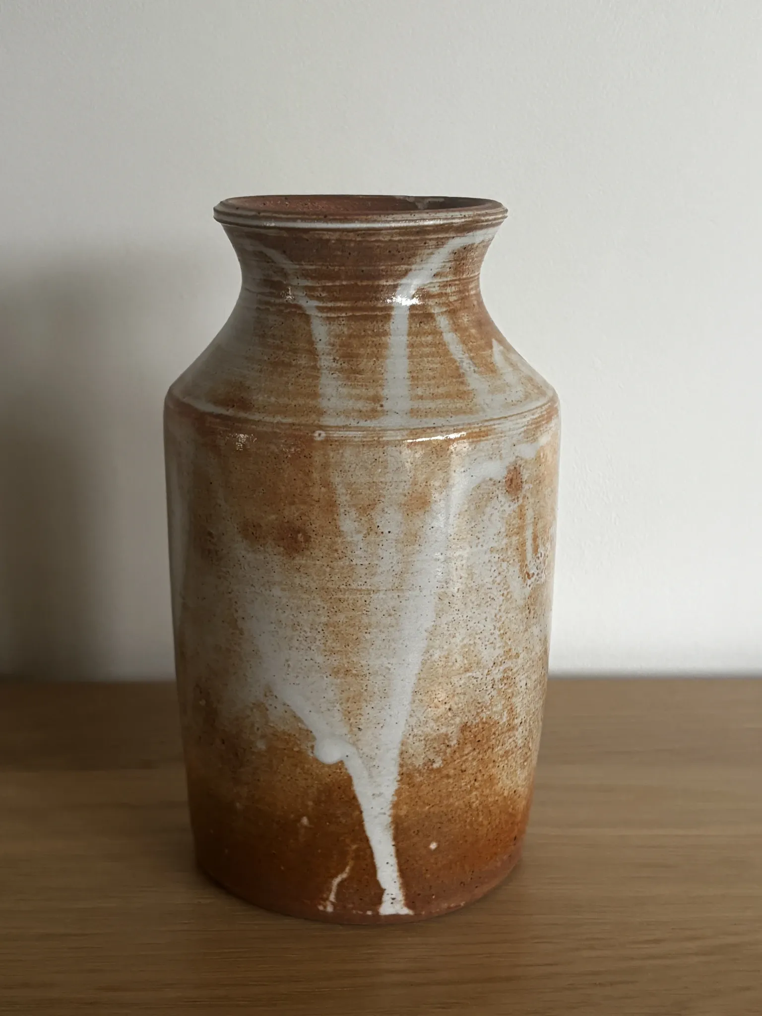Glazed stoneware vase