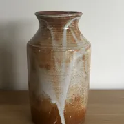 Glazed stoneware vase