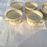 Tasses porcelaine opaque Gien début Xxieme