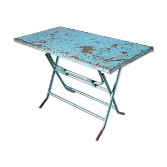 Old metal folding table