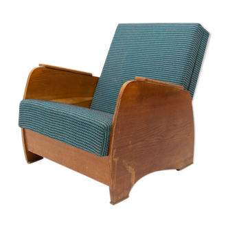 Adjustable armchair art deco, 1940´s, central europe