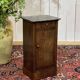 19th-century bedside table in mahogany with a grey marble top.
