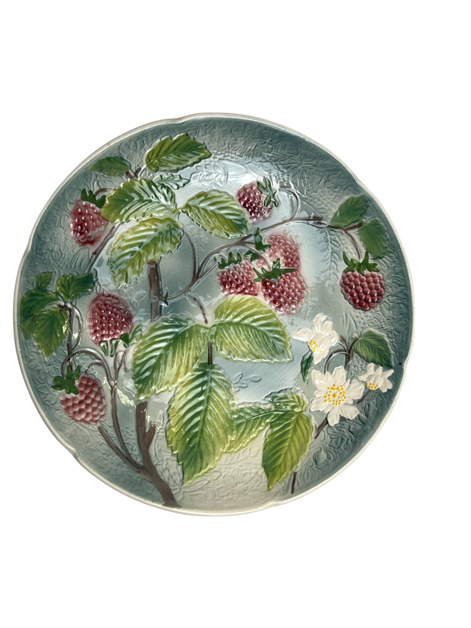 Art Deco, Saint Clément earthenware fruit bowl on foot circa 1930