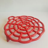 Dessous de plat fonte rouge ancien vintage