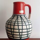 Red and green vase West Germany