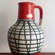 Vase rouge et vert West Germany