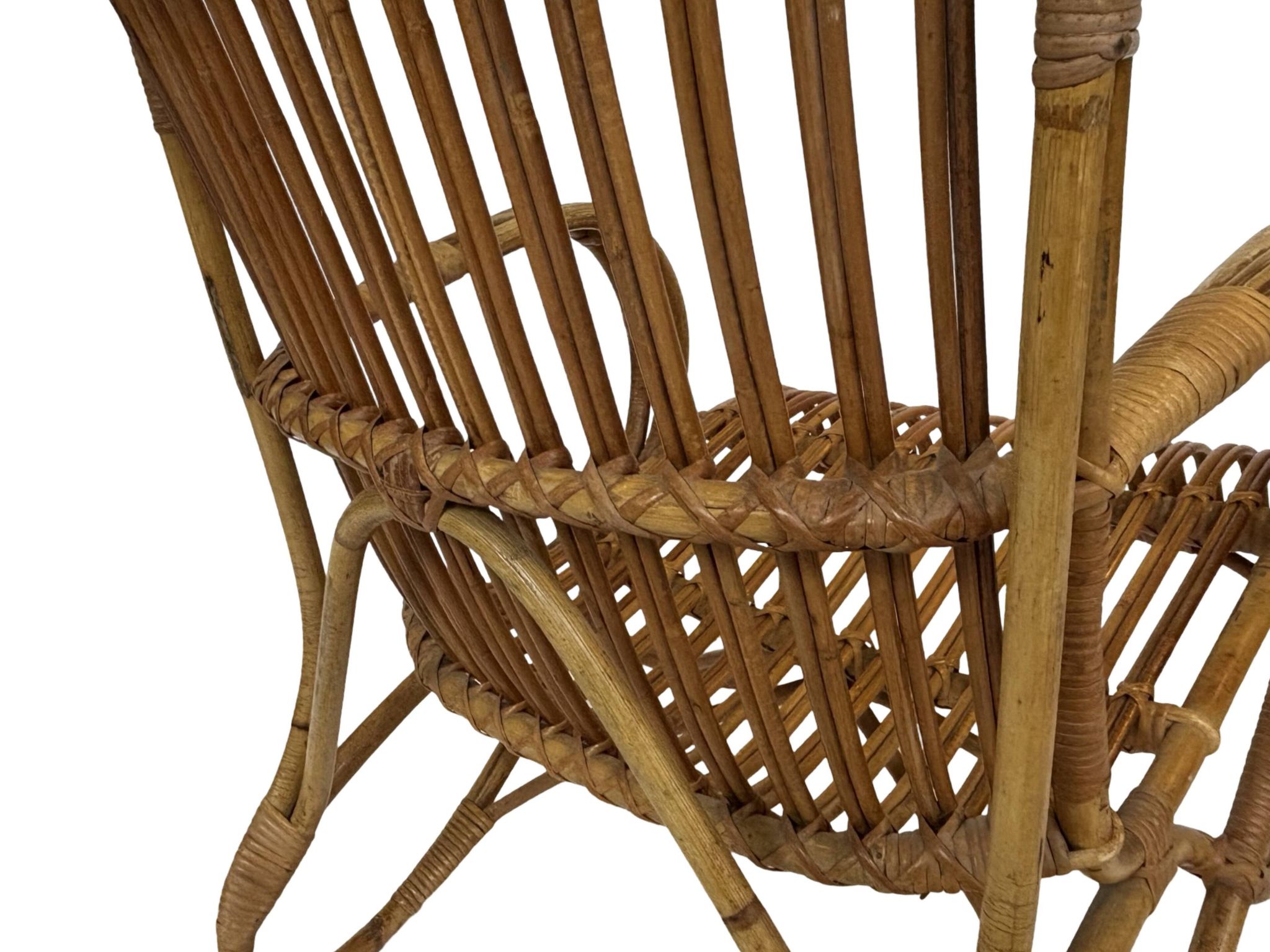 Set of two Belse 8 model Rattan chairs by Dirk van Sliedregt Rohe Noordwolde 1960