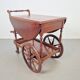 Vintage French Folding Spindle Bar Cart in Wood, 1960s