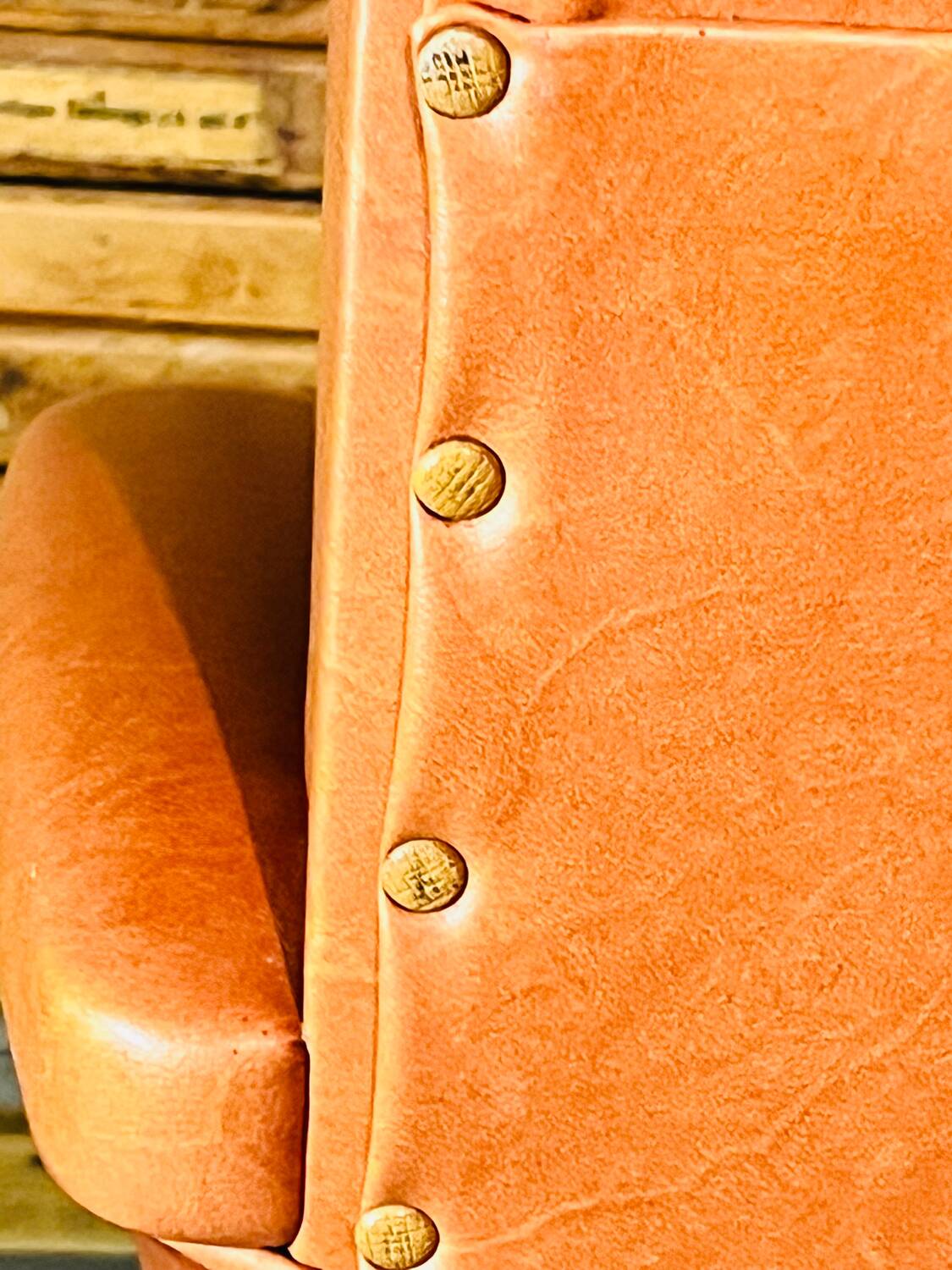 Caramel armchair from the 70s