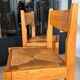 Pair of solid elm chairs with straw – Maison Regain, here