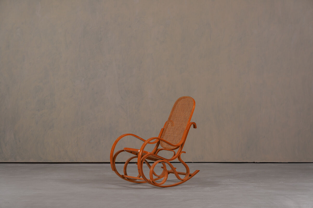 Vintage bentwood rocking chair by Luigi Crassevig, Italy 1970s