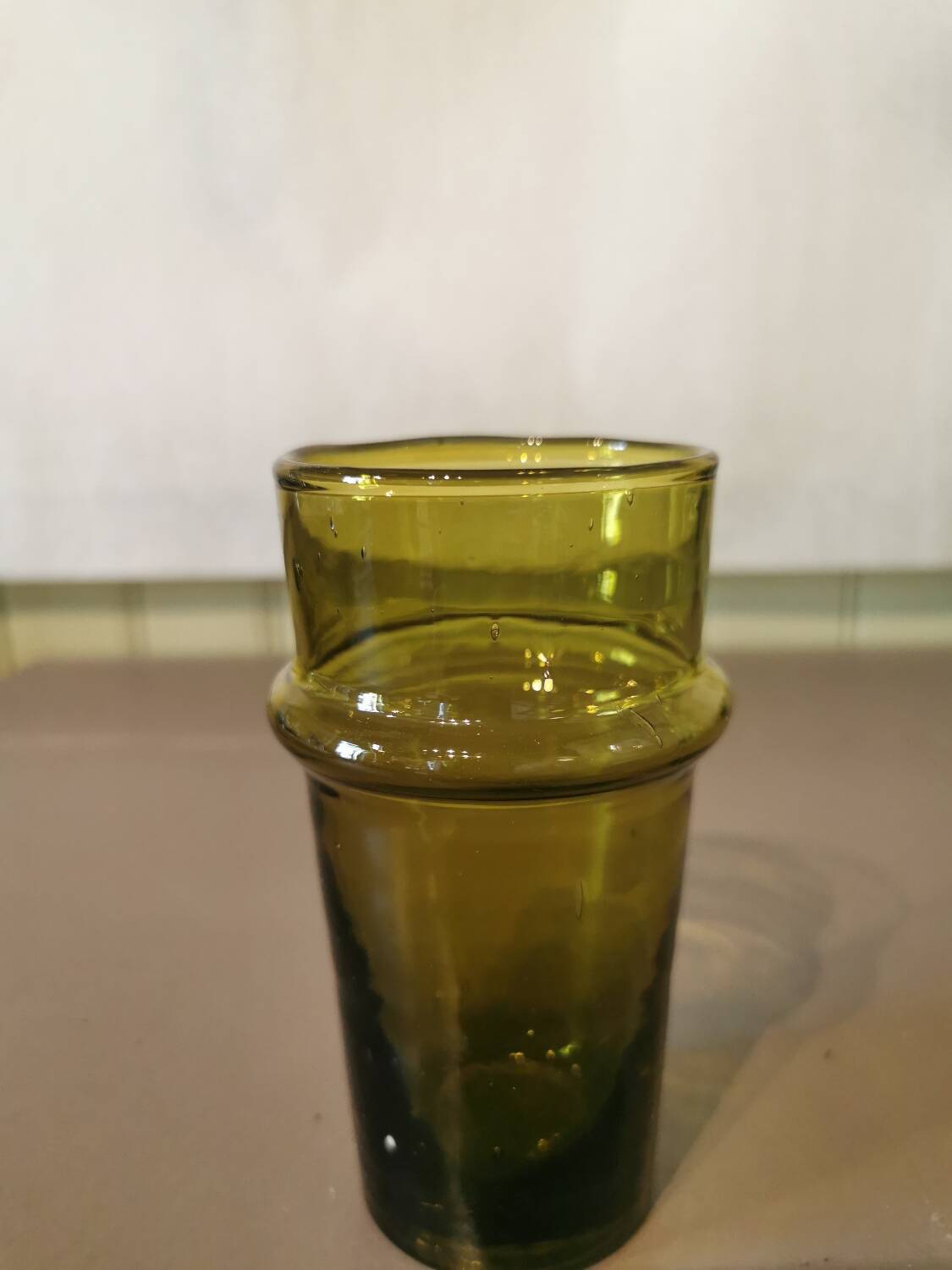 Large amber colored Beldi glasses