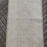 Hand-woven margoum rug in natural wool