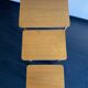 Tables gigognes vintage 1960 table basse d'appoint bois clair - 52 x 55 x 3