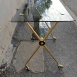 Dessert years 60 gold metal and glass