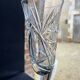 Champagne flutes, cut crystal, bohemian