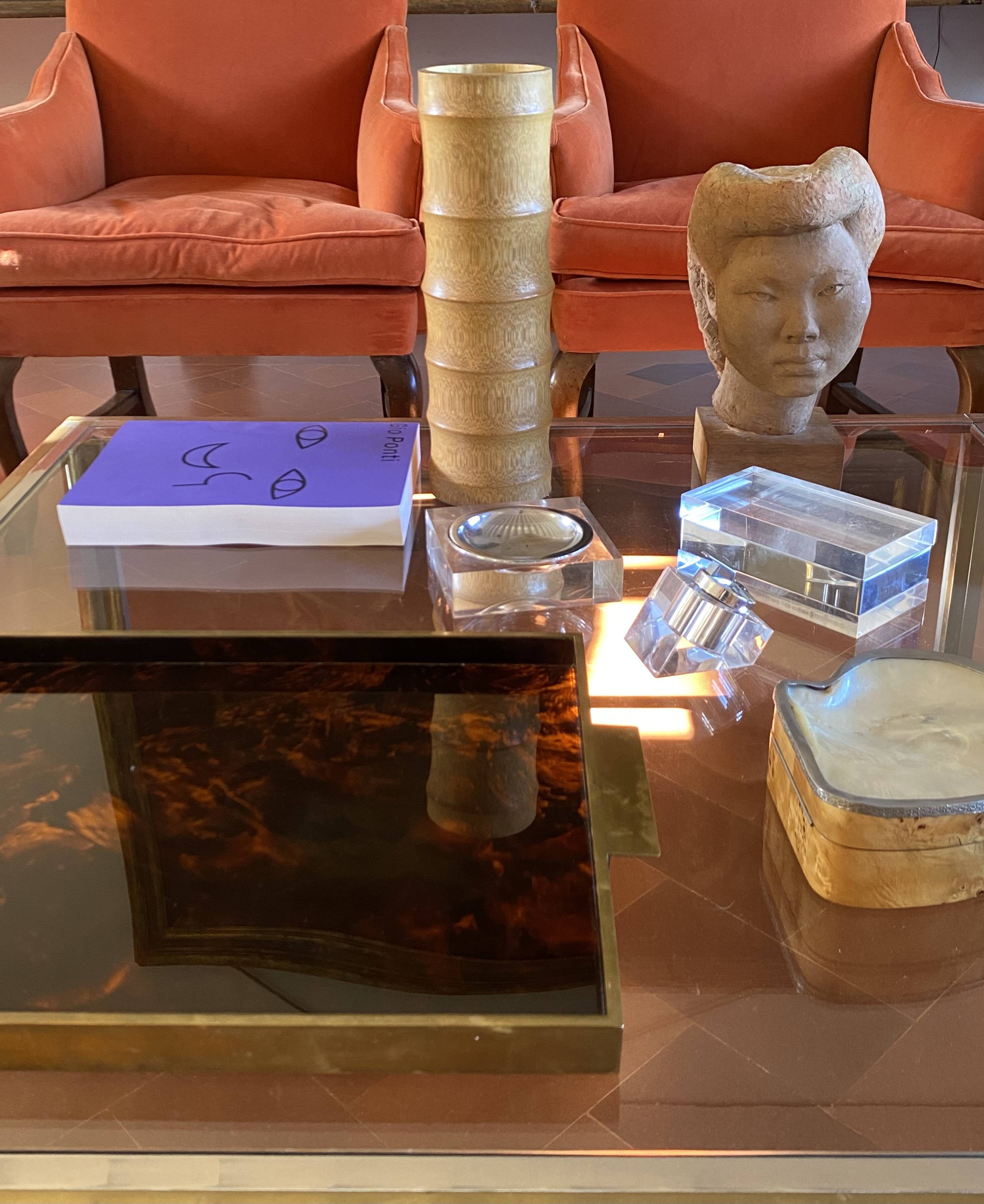 Hollywood regency bamboo vase, Italy 1970