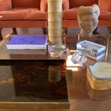 Vase en bambou Hollywood Regency, Italie 1970