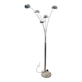 Lily of the valley floor lamp with 5 branches, vintage Italian design.