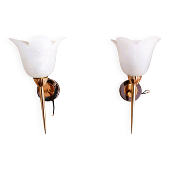 Pair of 1950s wall lights